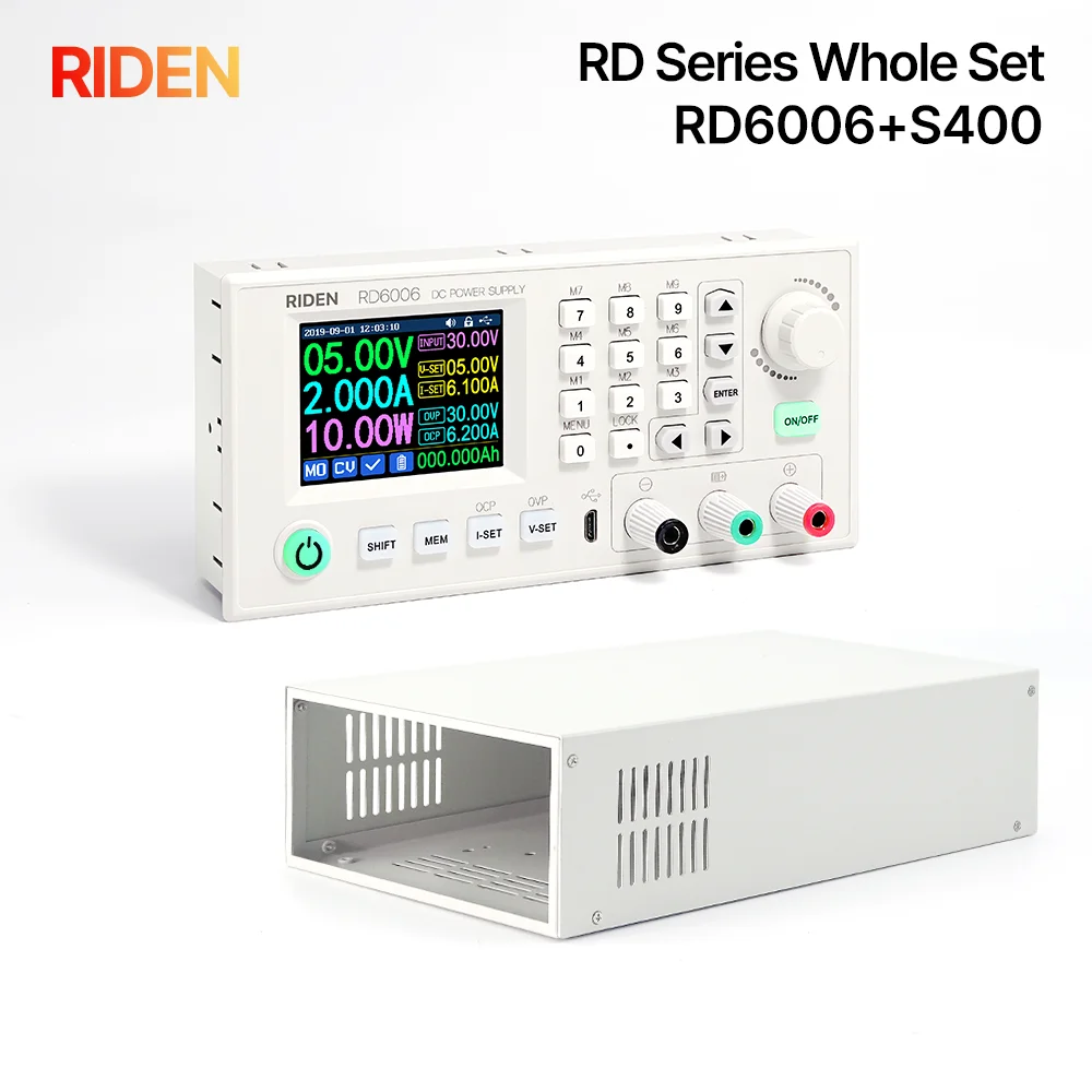 RIDEN RD6006 RD6006W USB WiFi DC DC Voltage current bench Power Supply buck converter 60V 6A with case S400