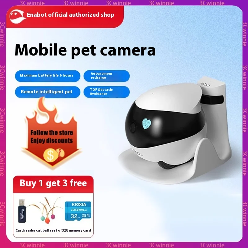 Enabot EBO AIR Intelligent Robot EBO SE Wireless Camera Robot Remote Monitoring Pet Realtime Custom Companion Robot Home Camera