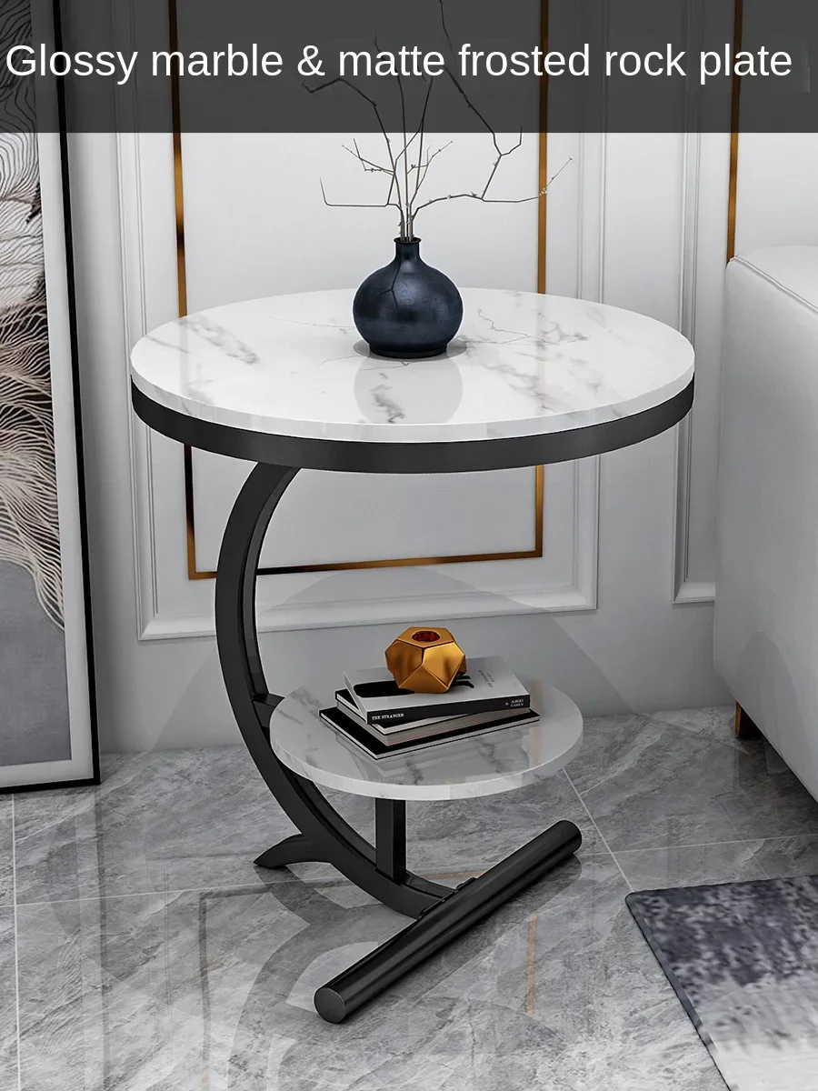 Table Marble Side Table Living Room Sofa Side  Balcony Small round  Bedside Cabinet Creative  Small Coffee