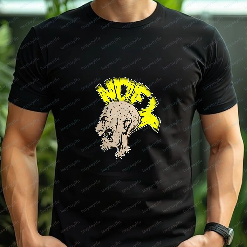 Punk Rock Fan Gift Vintage Off-campus Tee - NoFX Summer Trendy Short-sleeved Shirt for Both Men and Women, Comfortable T-shirt.
