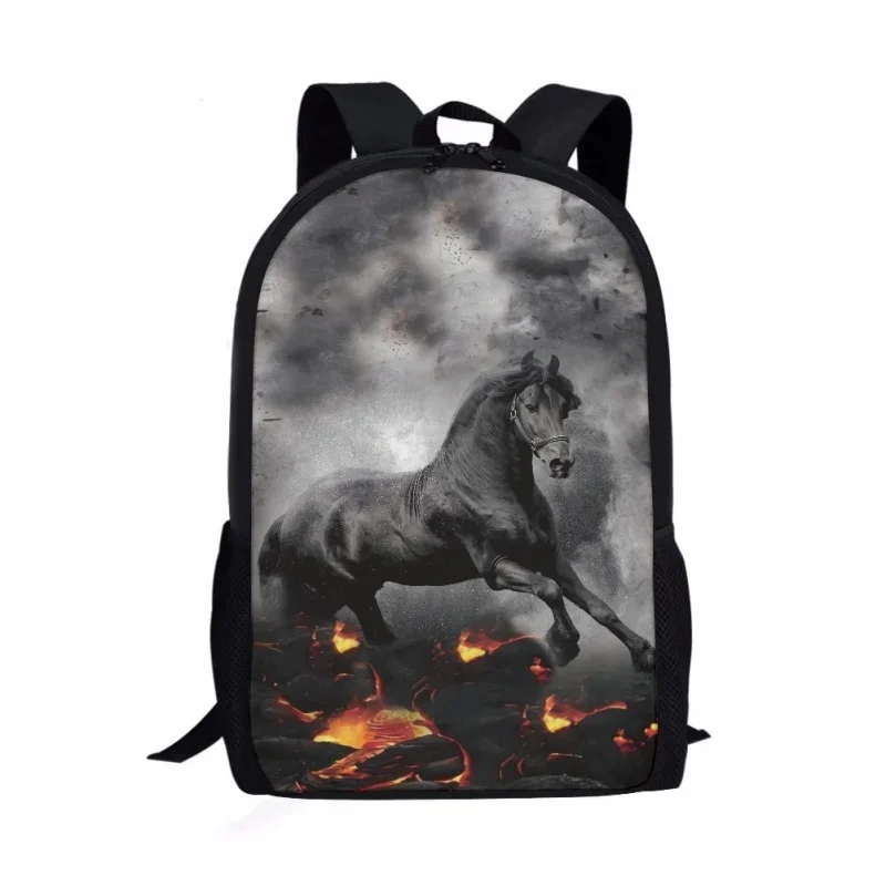 

Cool Horse Pattern Print Student School Bag Animal Backpack Kid School Boys Girls Teenager Children Book Bag Casual Backpack