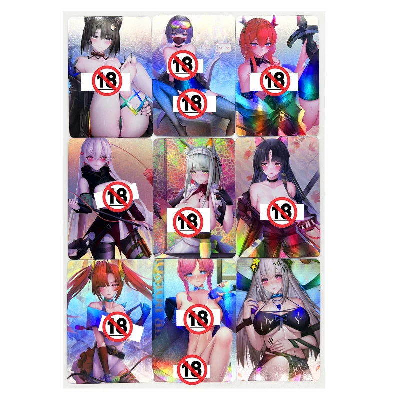 9pcs/set Loli Touko Bunny Tifa Lockhart ACG Sexy Toys Hobbies Hobby Collectibles Game Collection Anime Cards