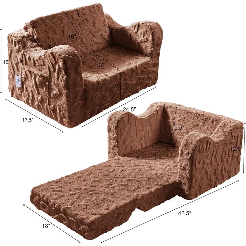 

Amazon трансграничный детский складной диван из овечьего флиса, детское кресло, съемный и моющийся детский диван-табурет