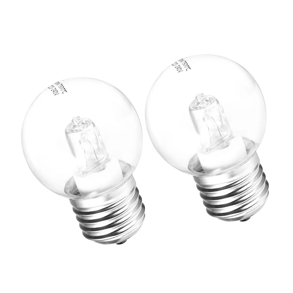 หลอดไฟไมโครเวฟ E27 2 ชิ้น ทนความร้อนสูง ใช้แทนหลอดไฟเครื่องใช้ไฟฟ้า เช่น เตา ตู้เย็น เครื่องดูดควัน