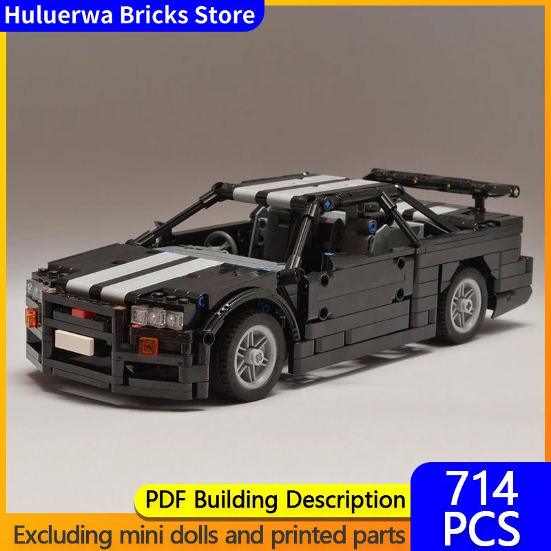 

Модель скоростного гоночного автомобиля MOC, строительные кирпичи Skyline R34, модульная технология Hypercar, подарки, праздник, сборка, детские игрушки, костюм