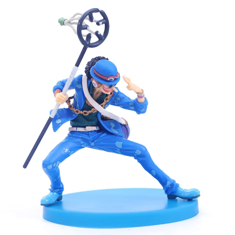 New Anime One Piece 20th Anniversary Usopp Blue Jacket PVC Action