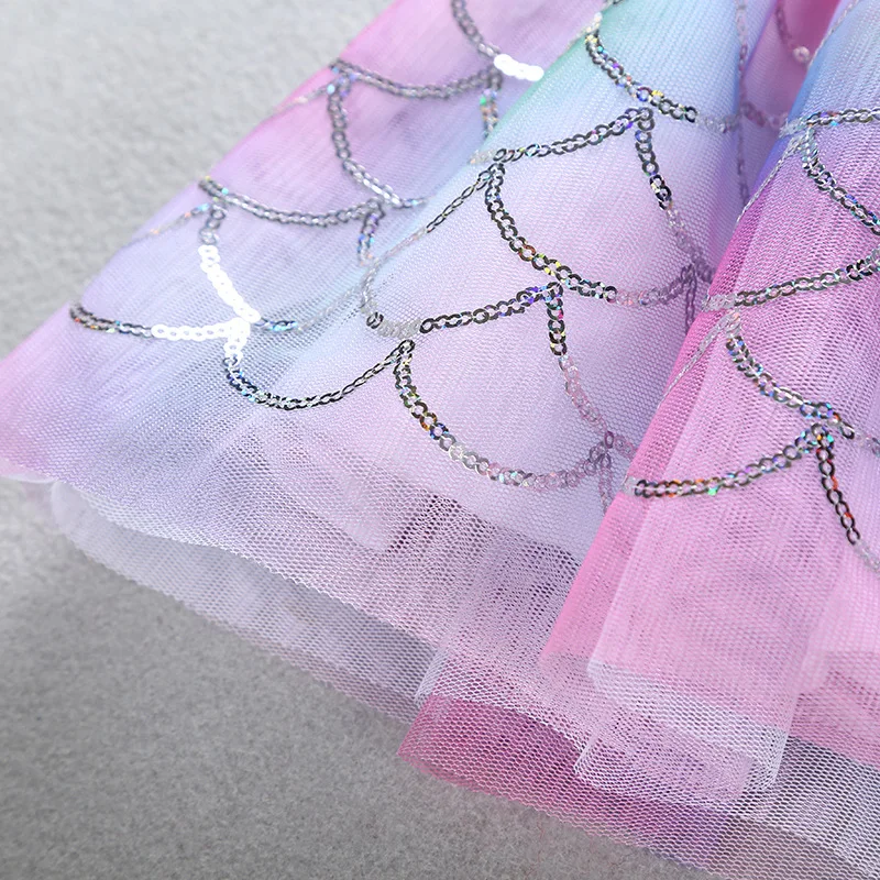 2024 Summer Lavender Mesh Baby Girl Skirt Clothing Princess 2-8 Years Kids Girls Mermaid Tutu Skirt