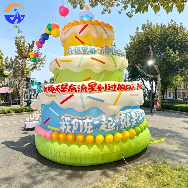 Inflatable Cake Air Model for Birthday Dessert Party Outdoor Anniversary Celebration Company Shopping Mall Decor