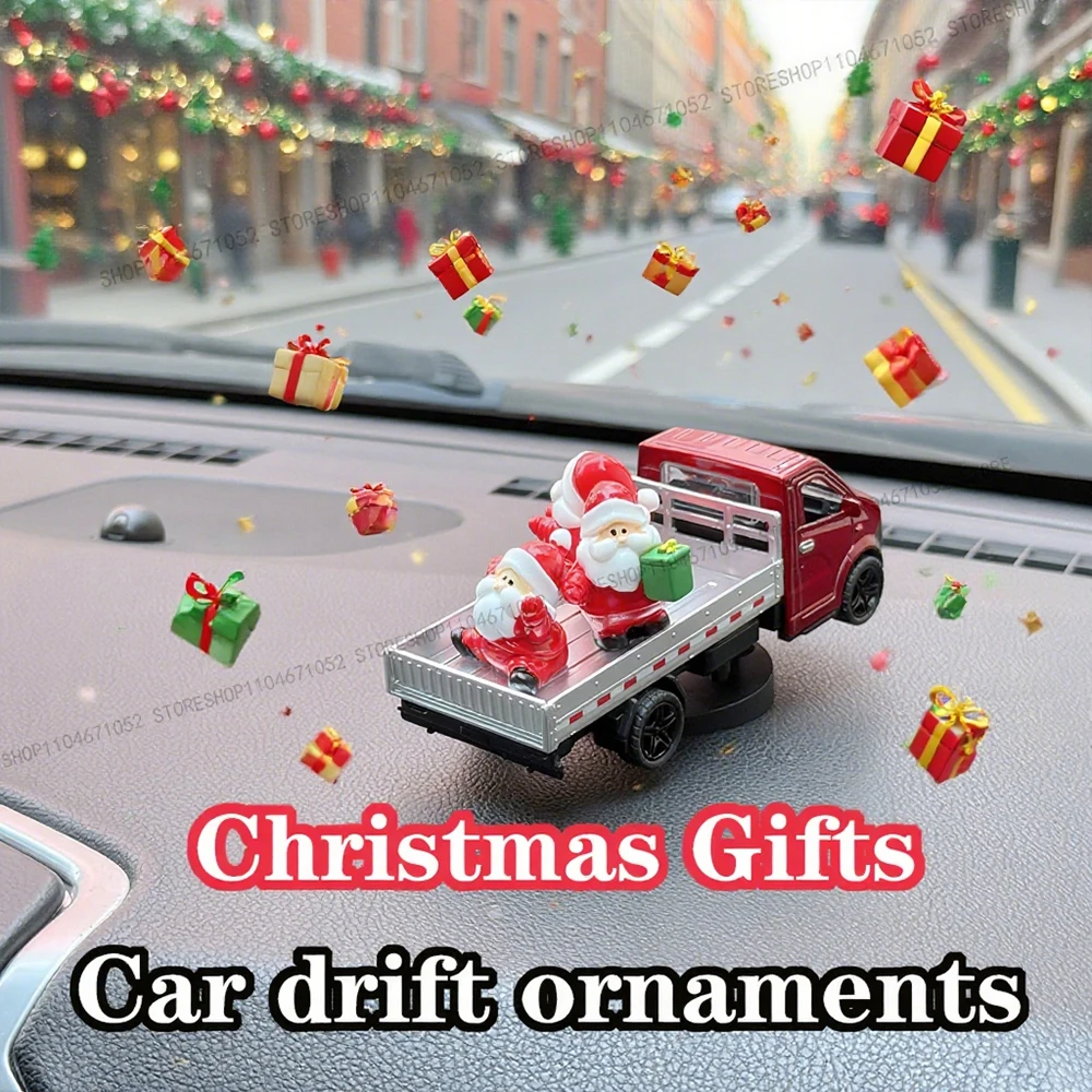

Car Drift Rotating Ornaments Auto Dashboard Model Deco Car individuality Center Console Decoration Christmas Gift anta Claus