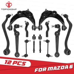 TOPICKSAP 12pcs Front Suspension Kits Upper Lower Control Arm Sets for MAZDA 6 2003 2004 2005 2006 2007 2008