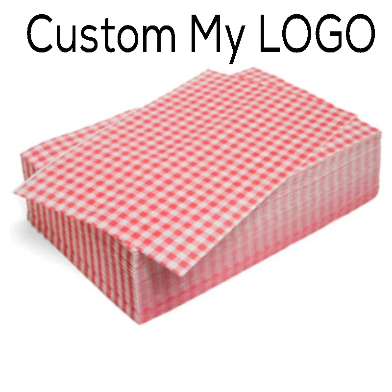 Custom LOGO Printed Wax Paper Sheets Greaseproof Paper Wrapping Tissue Food Picnic Paper