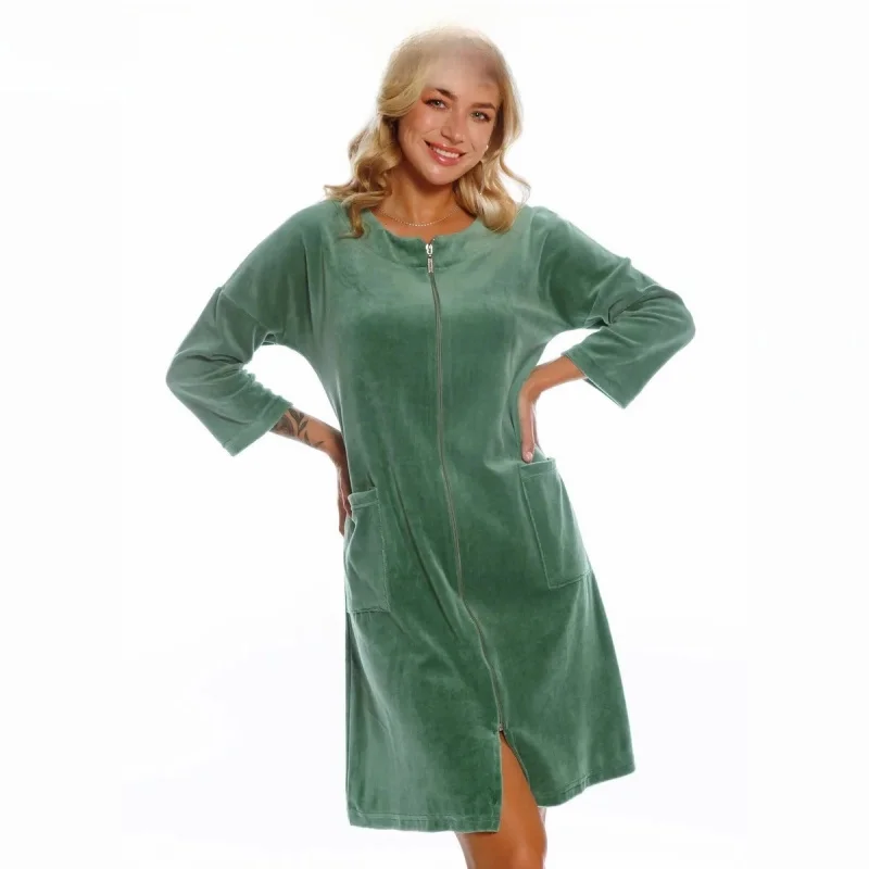 

Сексуальный домашний костюм: укороченный жилет, удобный топ с круглым вырезом, женская повседневная одежда, хлопковая блузка с высокой талией, длинный рукав, застежка-молния, А-силуэт...