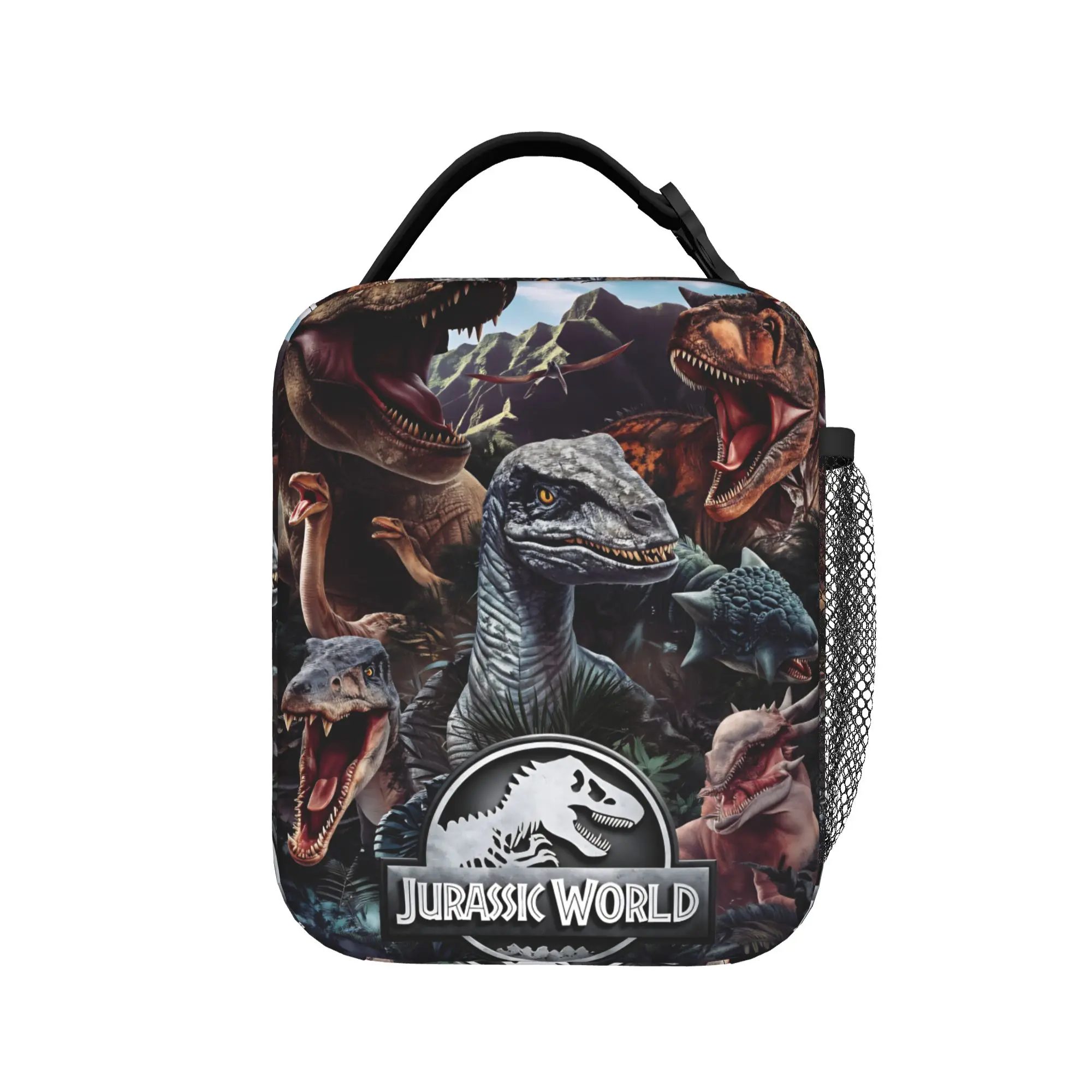 

Сумка для обеда Jurassic Rebirth Dinosaurs Attack World для детей, графическая сумка для обеда, школьная сумка-холодильник, портативная сумка-тоут из Оксфорда, сумки для еды