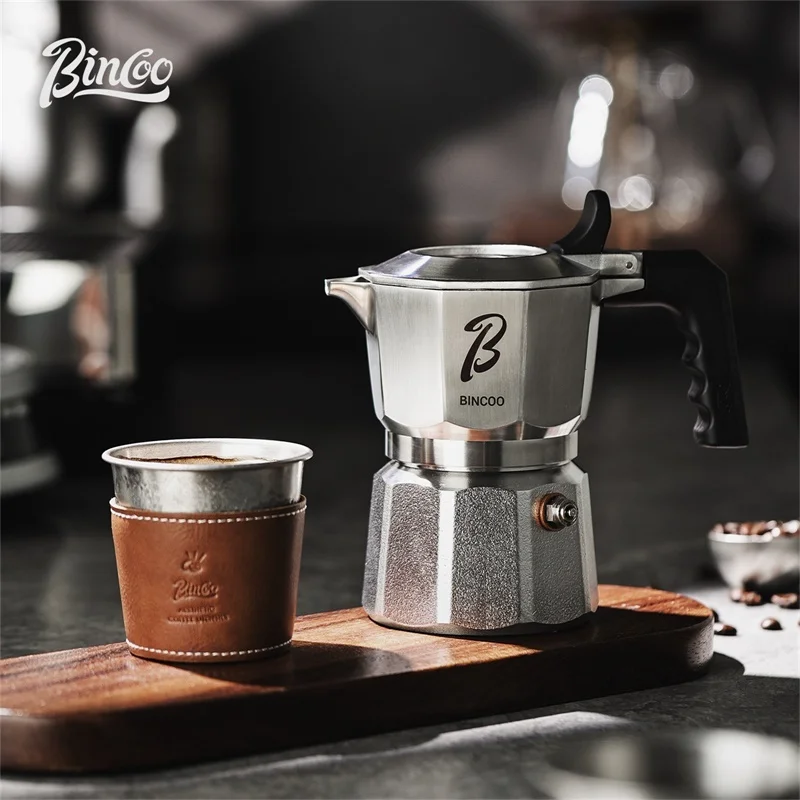 Bincoo Three Valve Mocha Pot 316 Stainless Steel Electric Ceramic Stove Coffee Maker Heating Base 220V Espresso Extraction Tool