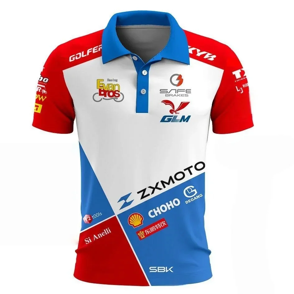 2026 WSBK Summer New Valentin Debise No.53 Same Style ZXMOTO Cycling Polo Shirt Extra Large Loose Casual Quick Drying T-shirt