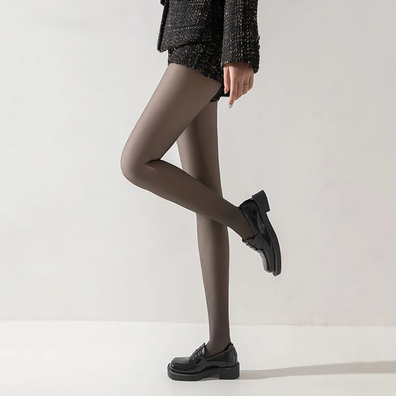 رشاقته الحرارية الجوارب طماق النساء ضئيلة مطاطا مثير أسود شفافة جوارب طويلة الإناث الشتاء زائد المخملية جوارب الحرارية