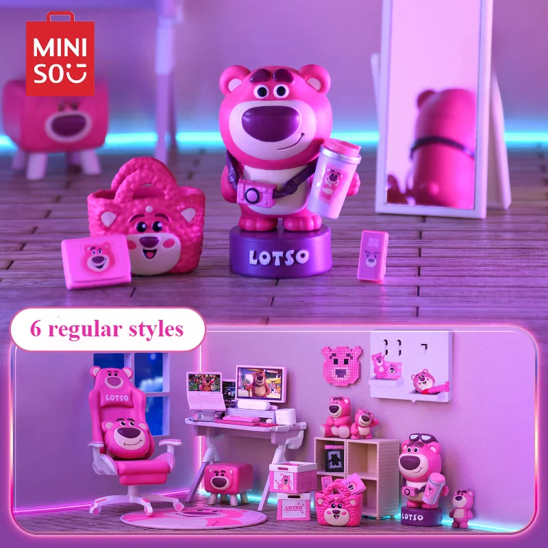 

Miniso Disney Lotso E-Sports Cabin Series Blind Box Doll Cute Cartoon Anime Toy Desktop Ornament Children's Birthday Gift