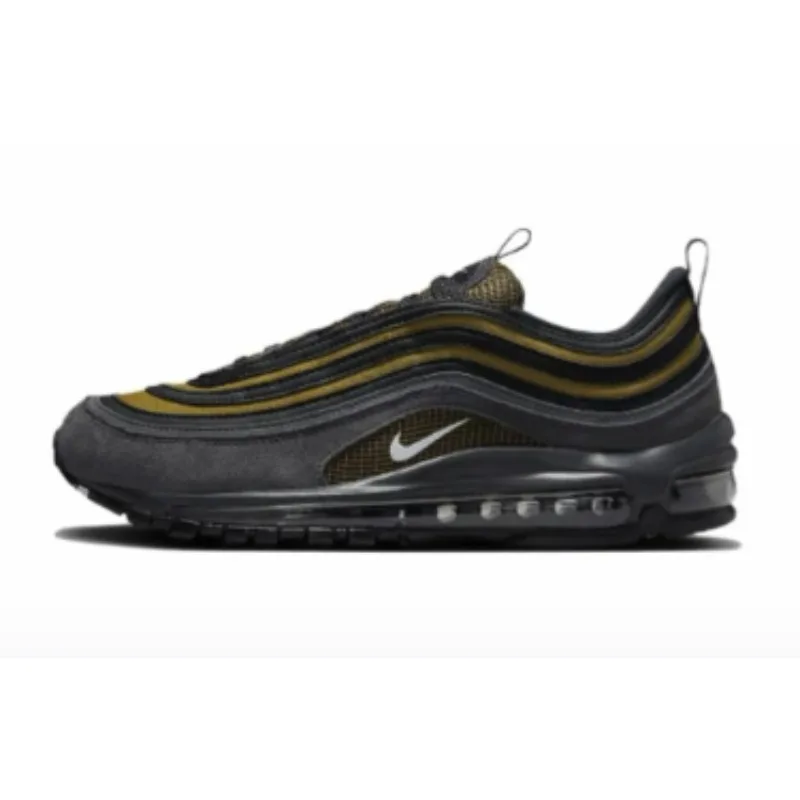 

Nike Air Max 97 Original Air-Sole Lightweight Mesh Upper Men/Women's Full-Length Classical FB9619-200 Authentic Black/Yellow