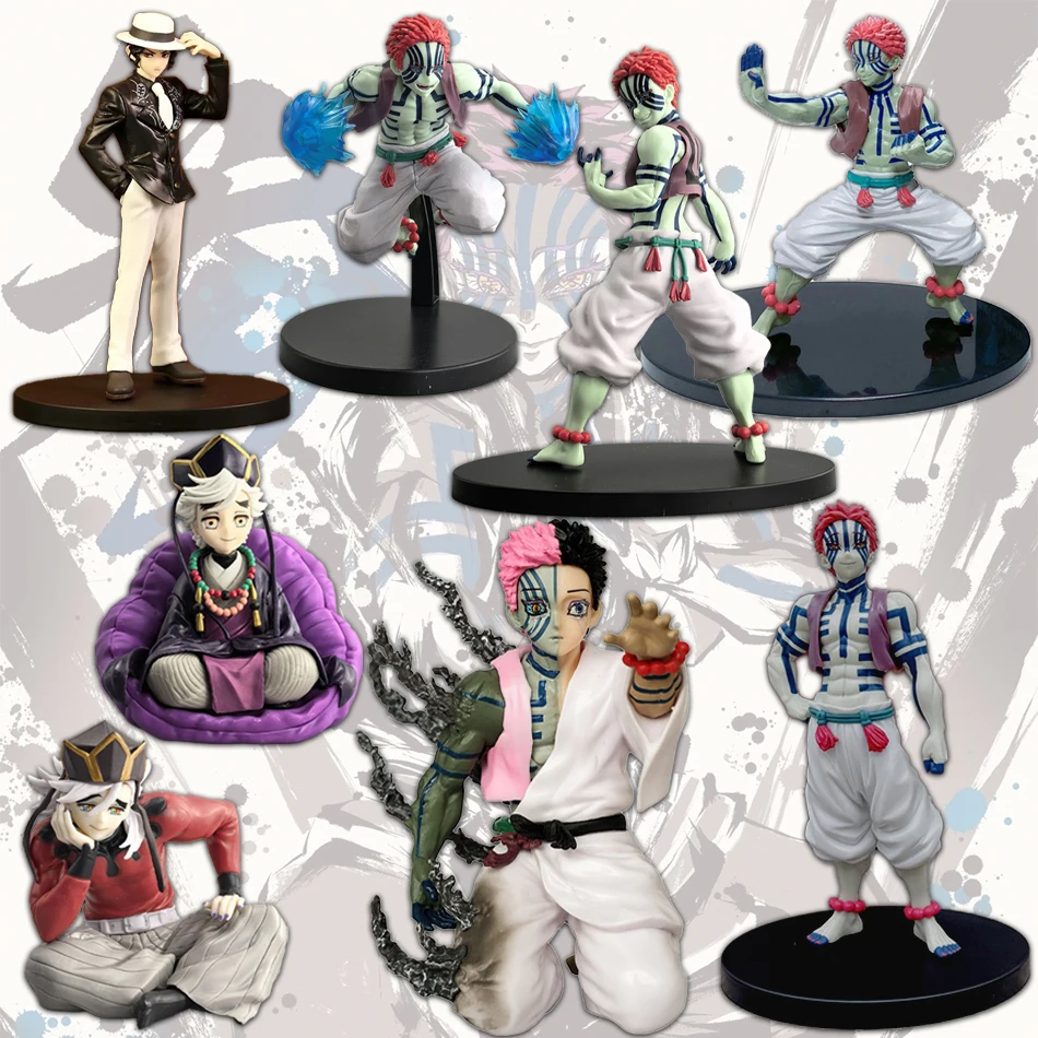 Neu auf Lager: Demon Slayer Akaza Hakuji Anime-Figur Modellpuppe Douma Kibutsuji Muzan ‌   PVC-Actionfiguren Ornamente Modellspielzeuge