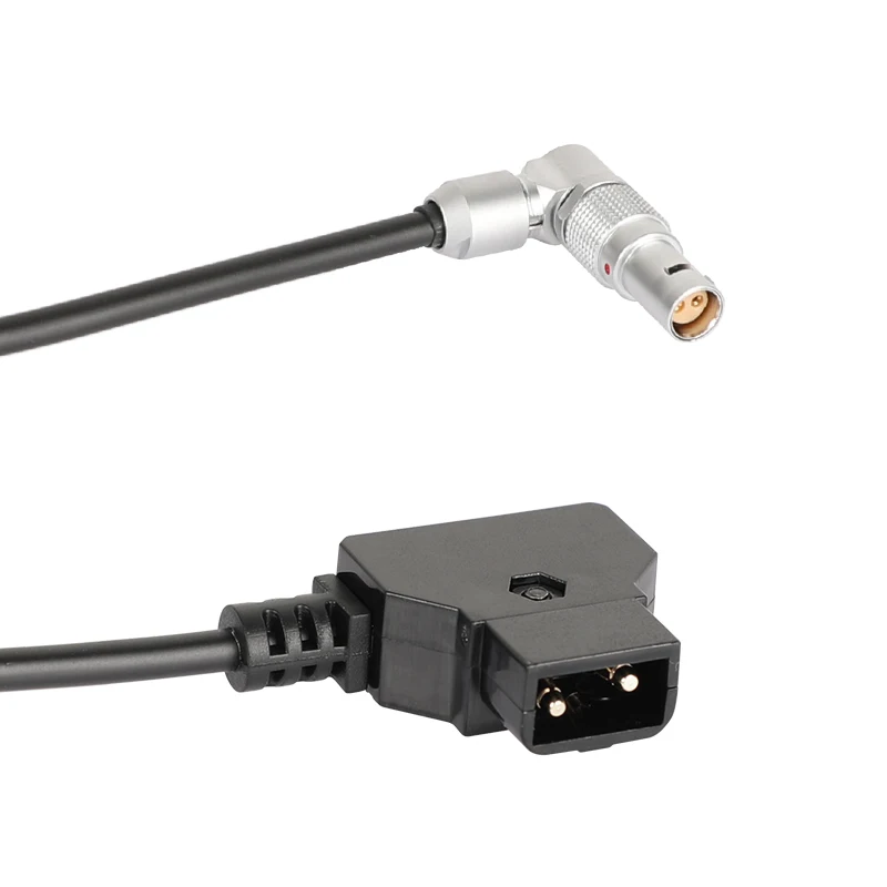 CAMVATE-Cable adaptador de corriente en espiral, conector rojo Komodo 6K, ángulo recto, 2 pines, hembra, 2 pines, macho, d-tap