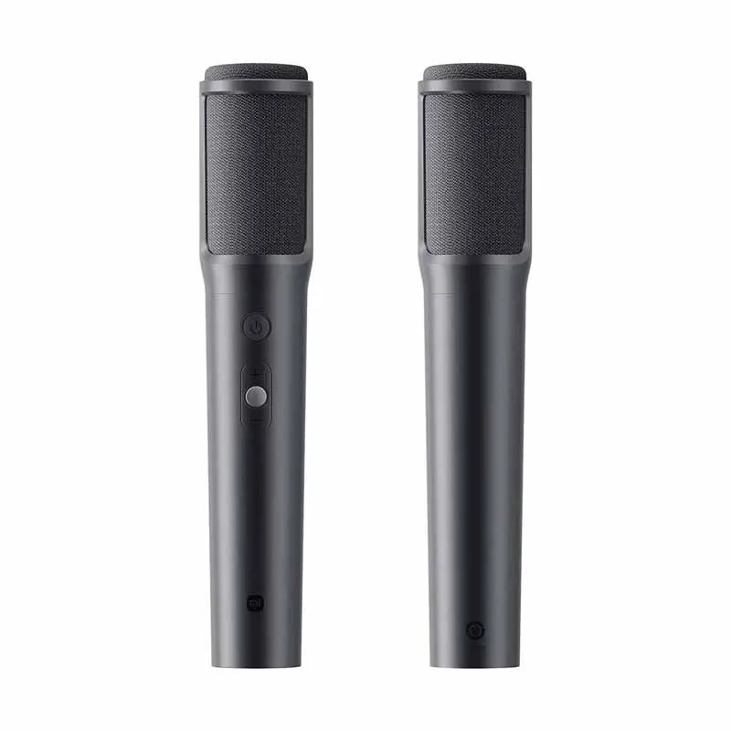 For Xiaomi Car & Xiaomi TV Original Style Wireless KTV Handheld Karaoke Microphone Portable Singing Mic for Car & Home 2Mics Set