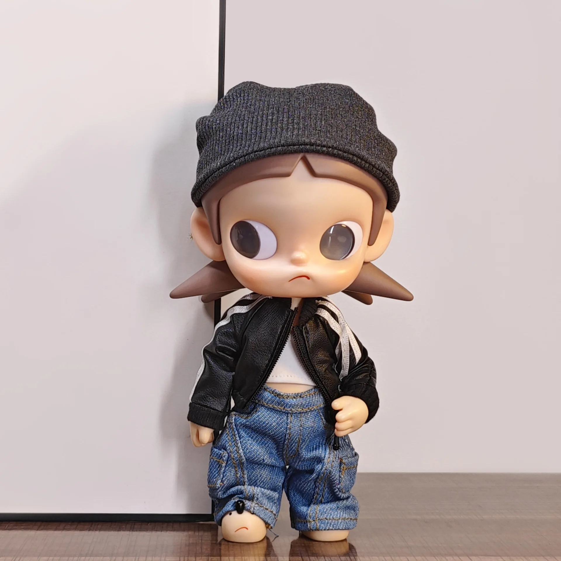 Only clothes no dolls for Zsiga's desired place Leather jacket curved knife pants set 8 points BJD movable doll Sister Gazi Set