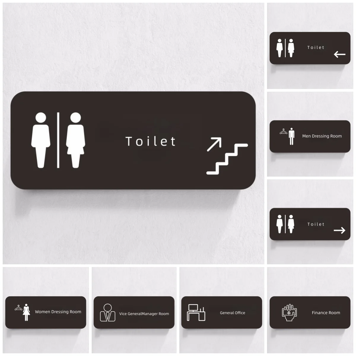 Bathroom toilet office department shopping mall locker room warning sign house sign modern home art acrylic craft 3D sign