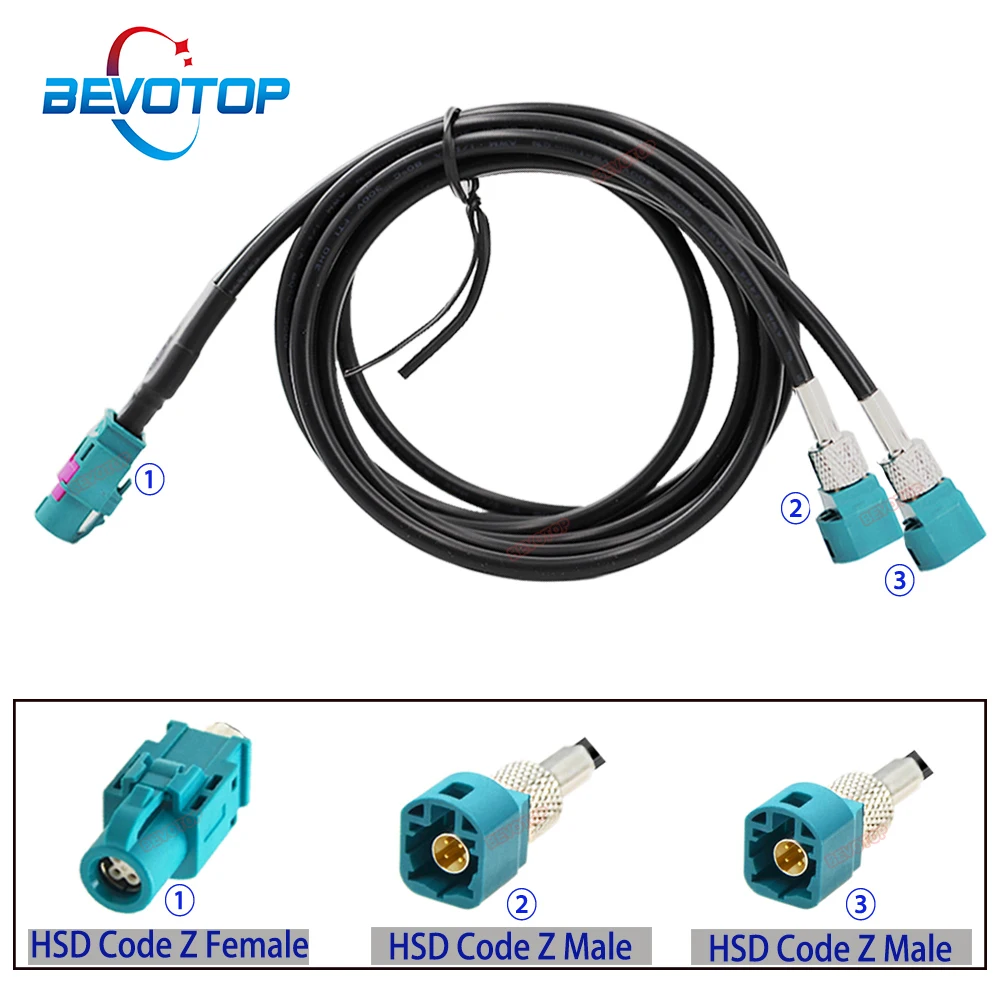 Y Type 1 to 2 Splitter HSD LVDS Cable 4 Pin Code Z to Z Female & Z Male Connector Wire Video Line,Connector Can be Customized