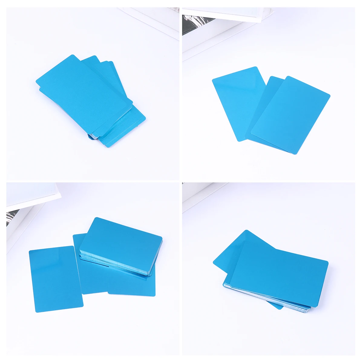 

50 Pcs Marking Business Cards DIY Color Name Blank Credit Wedding Engraver Office Premium Aluminum St Size