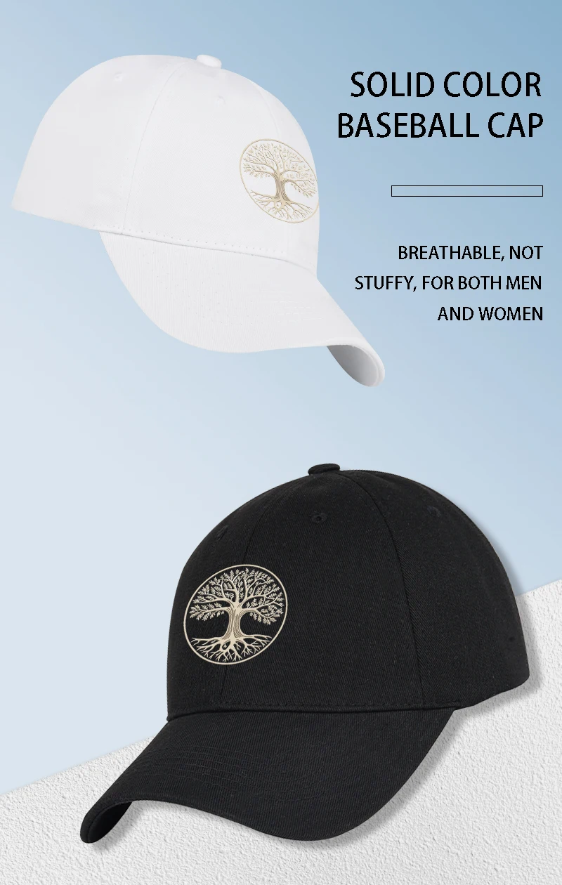 Spirituelle Baseballkappe mit Baum des Lebens-Aufdruck und weichem Schirm | Verstellbarer Sonnenhut | Unisex Outdoor & Casual Dad Cap – Detail 1