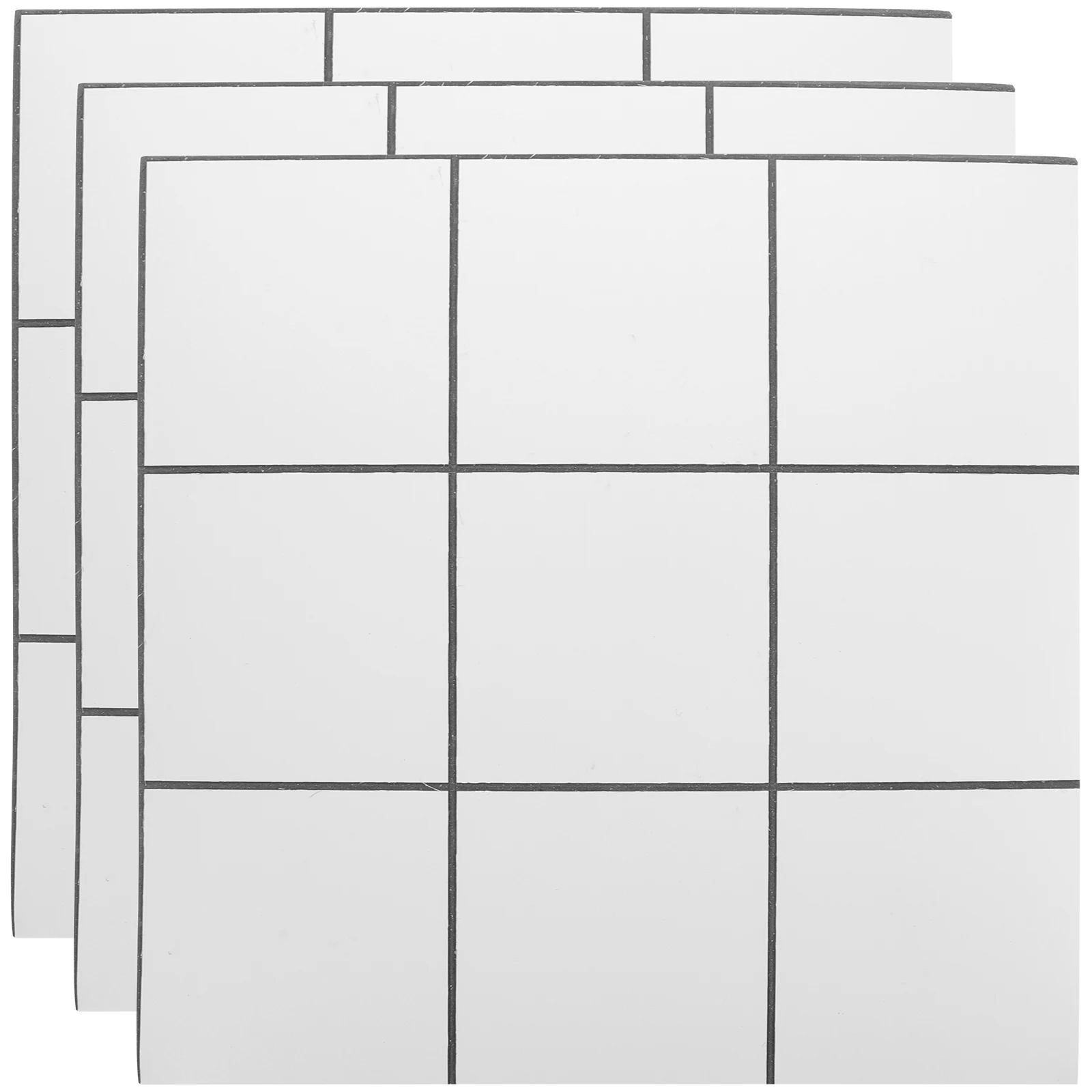 

Self Adhesive Wall Tiles 3 Sheets White Waterproof Peel Stick Kitchen Backsplash Tile Decal Reusable Garden Supplies
