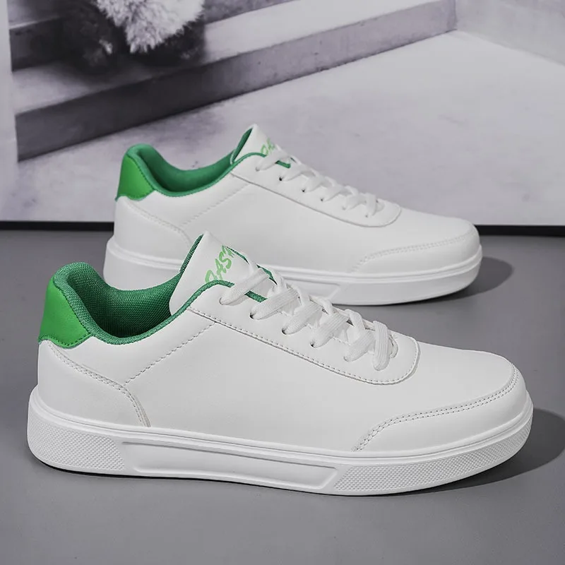 

New Men White Shoes Unisex Comfortable Soft Men Casual Sneakers Lightweight Solid Skateboard Shoes Big Size 36-45 Male Flat Shoe