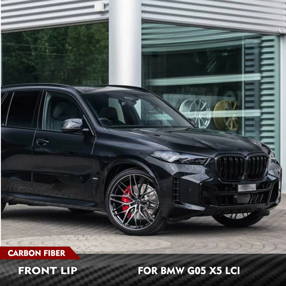 For BMW G05 X5 LCI 2023-2026 Car Front Lip Chin Apron Guard Spoiler Racing Body Kits Spoiler Carbon Fiber Car Front Bumper Lip