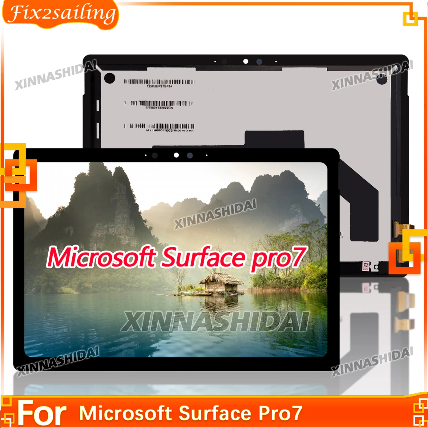 

12,3-дюймовый ЖК-дисплей для Microsoft Surface Pro 7, ЖК-дисплей с дигитайзером сенсорного экрана в сборе для Microsoft Surface Pro 7
