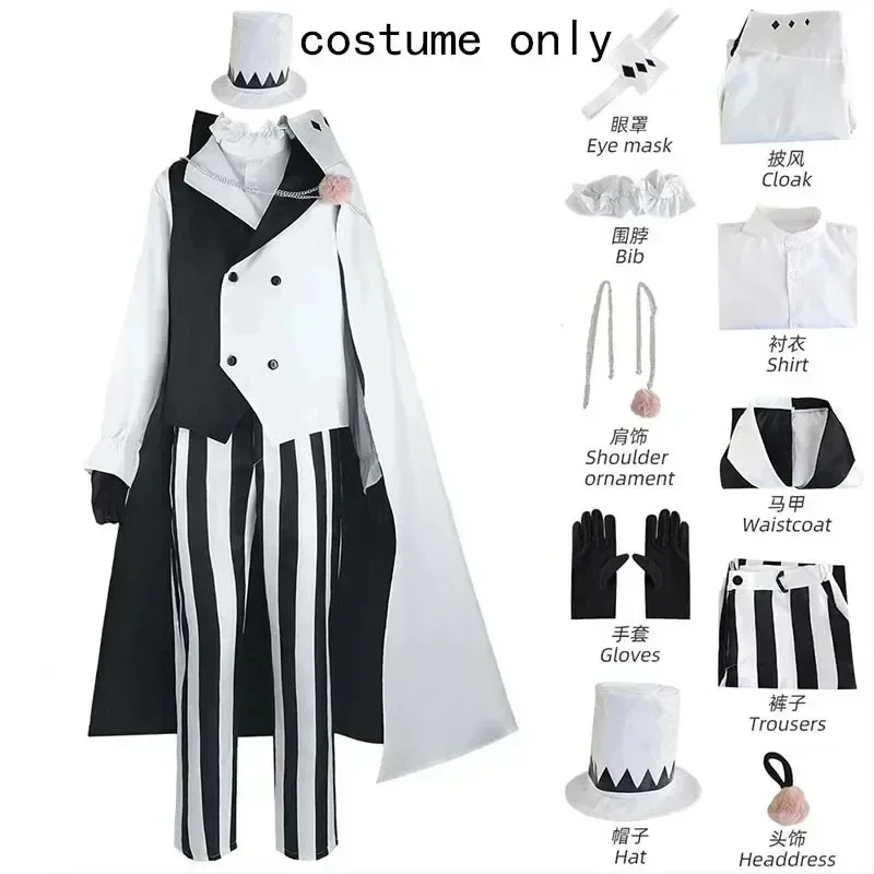 

Nikolai Gogol Cosplay Costume Anime Bungou BSD Season 4 Nikolai Cosplay Cloak Cape Uniform Suit Halloween