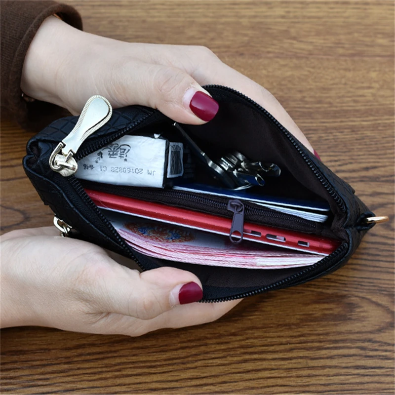

Clutch Organizer Wallet Women Organizer Purse Plaid Zipper Long Key Coin Bag Casual Women's Wallet Leather Money Bag