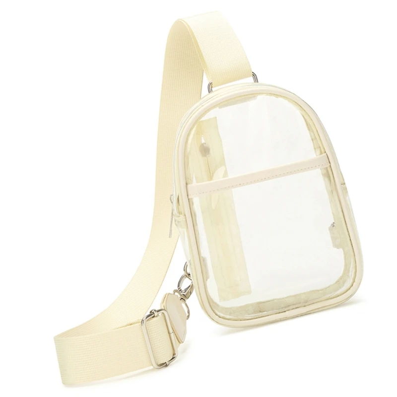 

Versatile Clear Chest Pack for Unisex Water Resistant PVC Crossbody Purse Shoulder Bag for Travel and Shopping