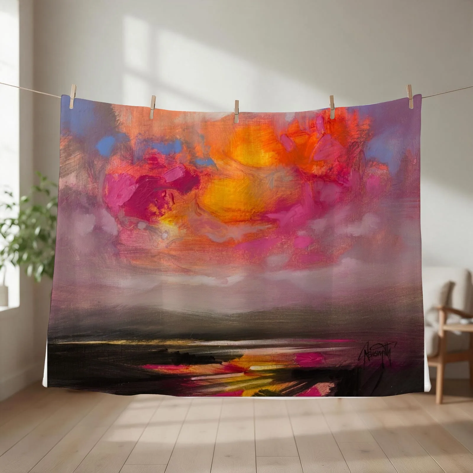 Primary Cuillins Throw Blanket couch cozy soft plush fuzzy picnic outdoor blanket