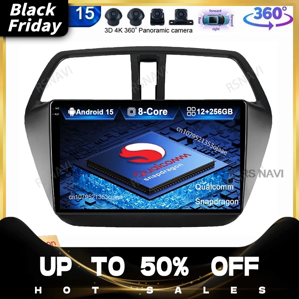 

Android 15 Car Radio For Suzuki SX4 2 S-Cross 2012 - 2016 4G LTE Stereo Navigation DSP Head Unit QLED 5G WIFI DVD Qualcomm BT