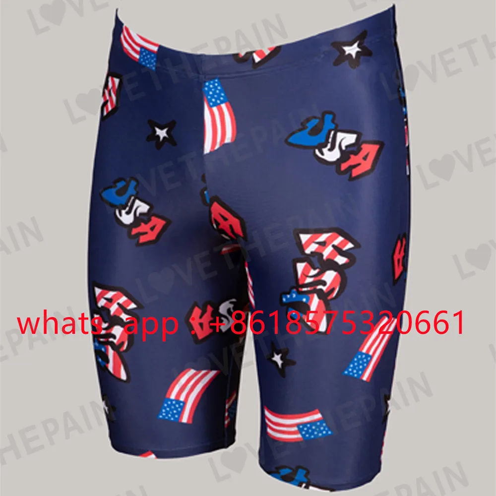 Summer Mens Swimming Jammers Swimwear Tight Shorts Swim Trunks Endurance Athletic Pants Swimsuit 2023 Diving Beach Surfing Pants