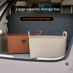 Foldable Storage Basket Car Trunk Storage Box Wear Resistant Felt Material High-capacity  Multi-occasion Application