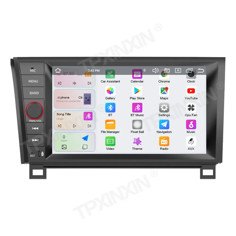 9 بوصة لتويوتا سيكويا 2007 ~ 2013 أندرويد السيارات Carplay راديو السيارات الوسائط المتعددة مشغل ستيريو لتحديد المواقع والملاحة رئيس وحدة