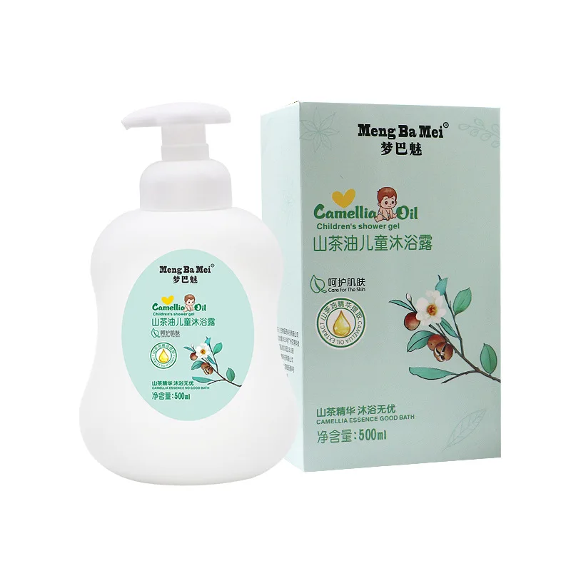 500ml-camellia-oil-children's-shower-gel-tea-seed-flower-fragrance-moisturizing-moisturizing-moisturizing-clean-gentle-no-tears