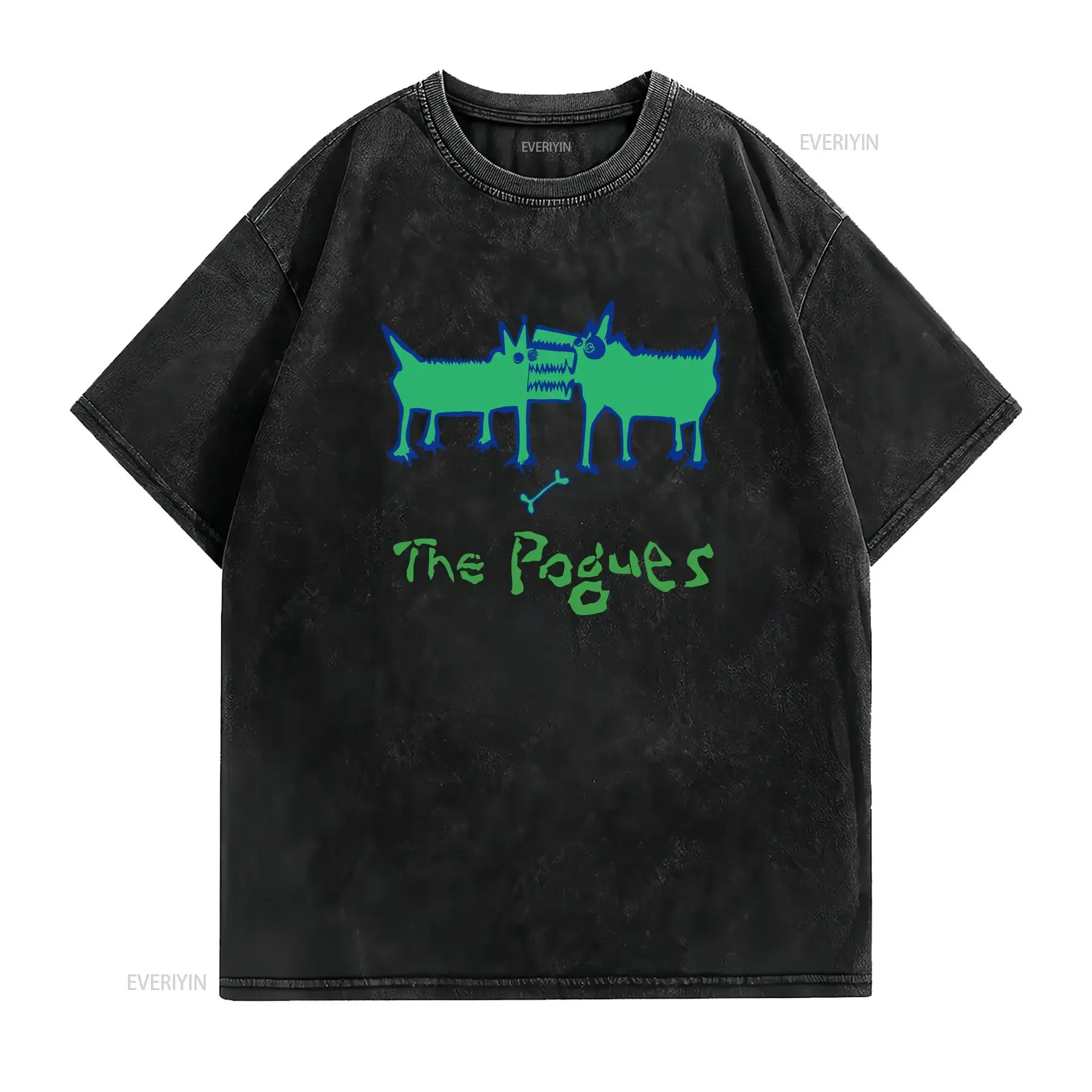 90s Style The Pogues Rough Shane MacGowan T Shirt Red S 5XL CC4492 long or short sleeves vintage Washed graphic homme fashion