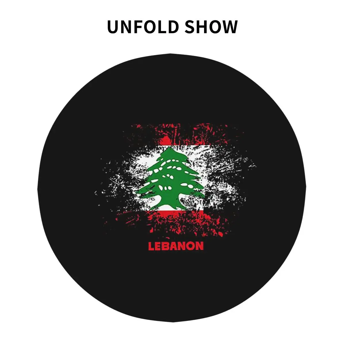 لبنان المائية لبنان العلم اللبناني الزي مقاوم للماء مفرش المائدة المستديرة Oilproof مفرش طاولة غطاء الطاولة 60 بوصة