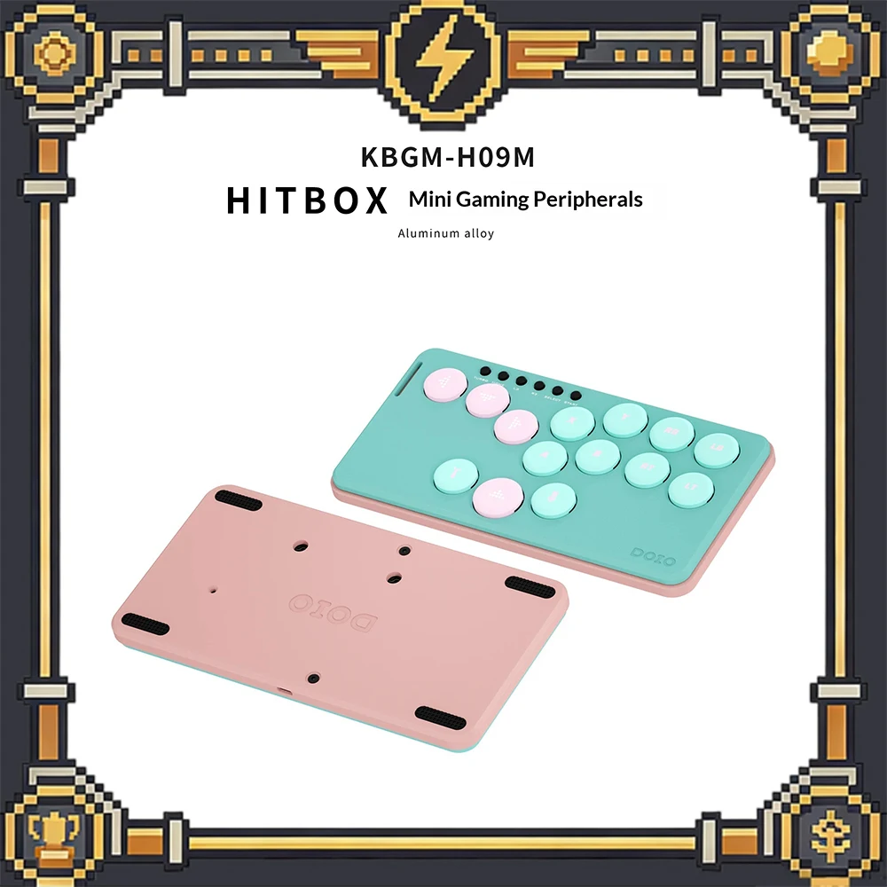 DOIO KBGM-H09M Game Keyboard PBT Theme Keycap Full Key Customize Wired Keyboard Aluminum Alloy CNC Shell Quick-Loading Design