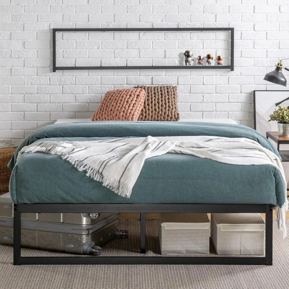 Abel Metal Platform Bed Frame / Mattress Foundation with Steel Slat Support / No Box Spring Needed / Easy Assembly, Queen image 3