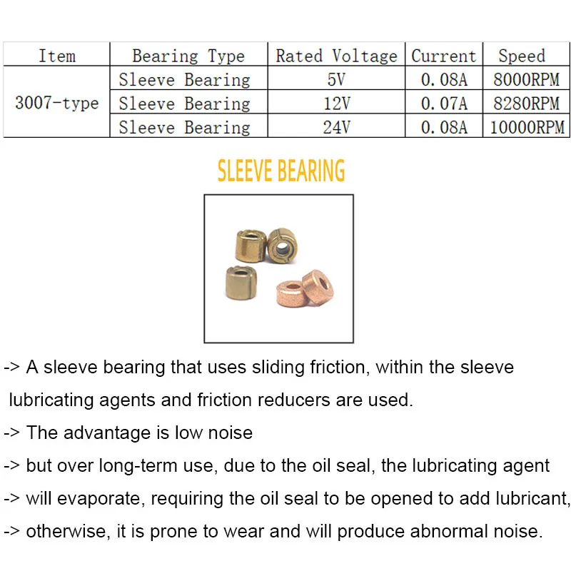 Mini ventilador sin escobillas 3007 para impresora 3D DC 5V-12V-24V ventilador de refrigeración con cojinete de manguito 30x30x7mm pequeño ventilador de fuente de alimentación