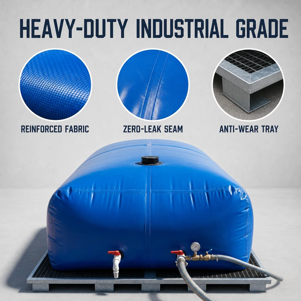 Heavy Duty Collapsible Pressure Vessel Water Bladder Flexible PVC Water Storage Tank with 1 Year Warranty for Emergency Farm Use