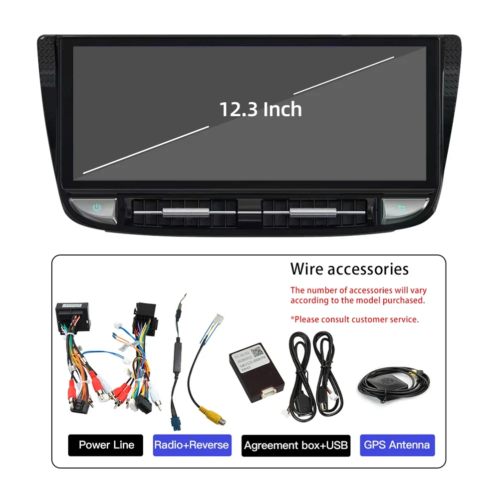 Pemutar Multimedia mobil 12.3 inci Android 14 CarPlay 4G WiFi navigasi GPS Bluetooth Radio mobil Stereo untuk Porsche Panamera 2011-2017